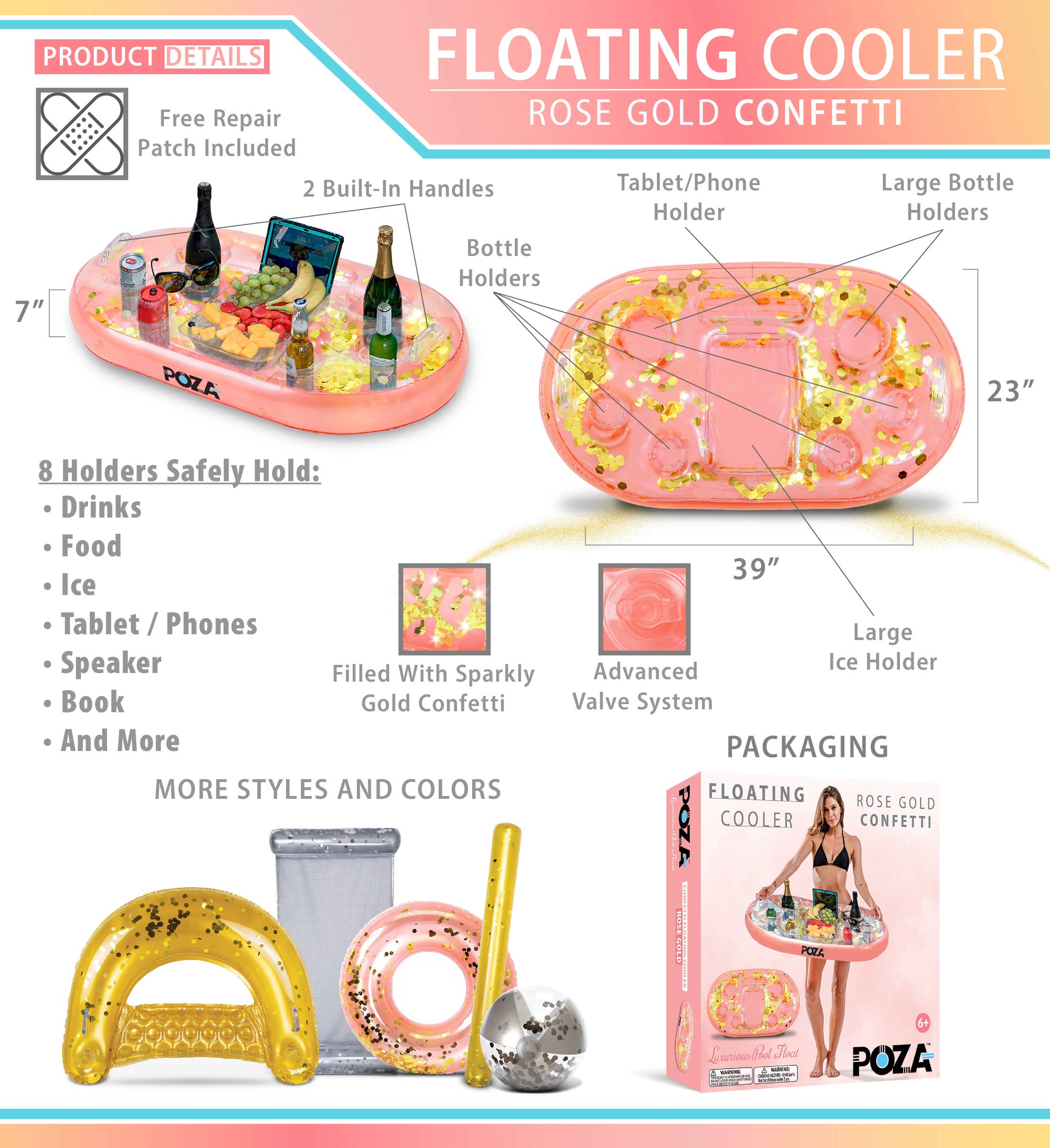 Cota Global - Wholesale Inflatables - Pool Float - Rose Gold Floating Cooler2