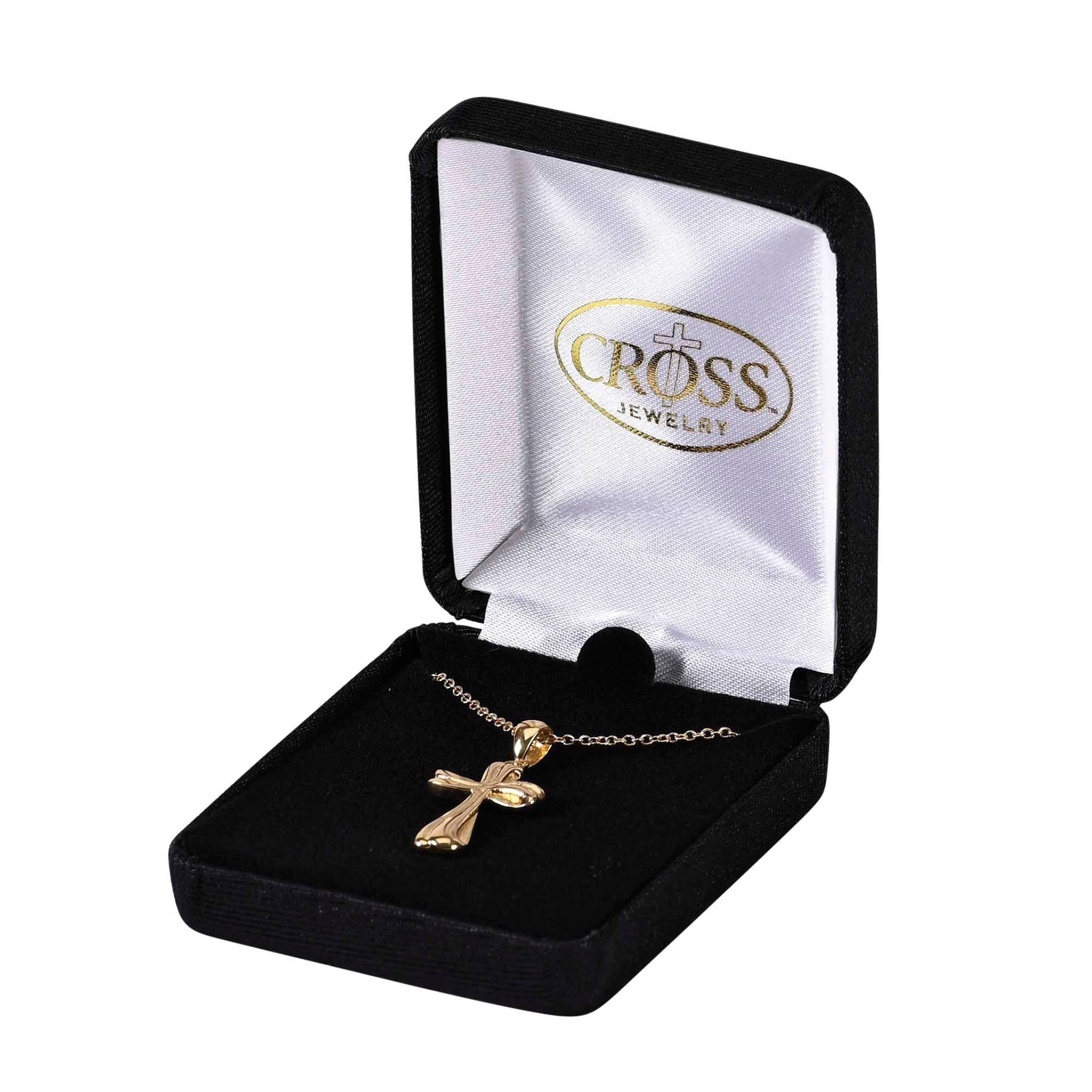 Dicksons - Wholesale Pendant/Charm Necklace - Necklace Mobius Bud Cross GoldPlated 18L1