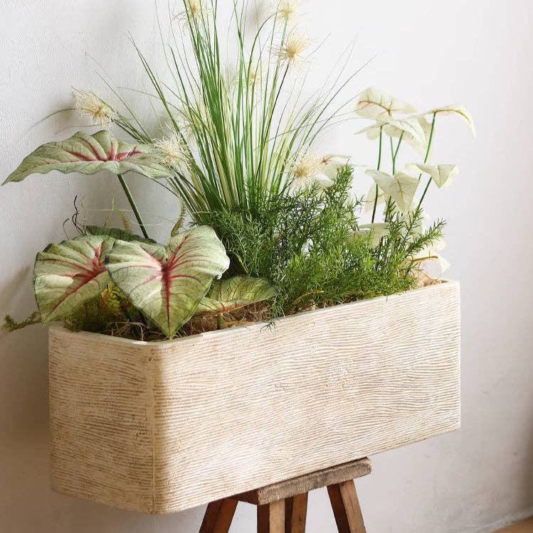 Rustic Reach - Wholesale Planter Box - Modern Rectangular Textured Planter10
