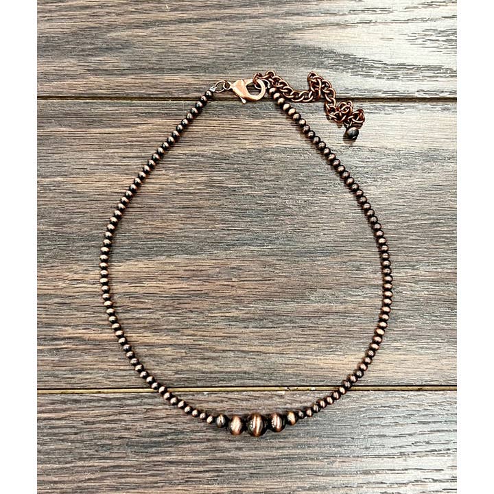 ISAC Trading Inc – wholesale Pärlband/Pärlhalsband – 735893, Handgjord koppar Navajo pärlhalsband