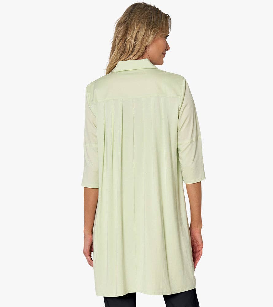 Stella Carakasi - Wholesale Tunic - Women's - Women's 3/4 Sleeve A-Line Cotton Poplin Tiburon Tunic Icon19