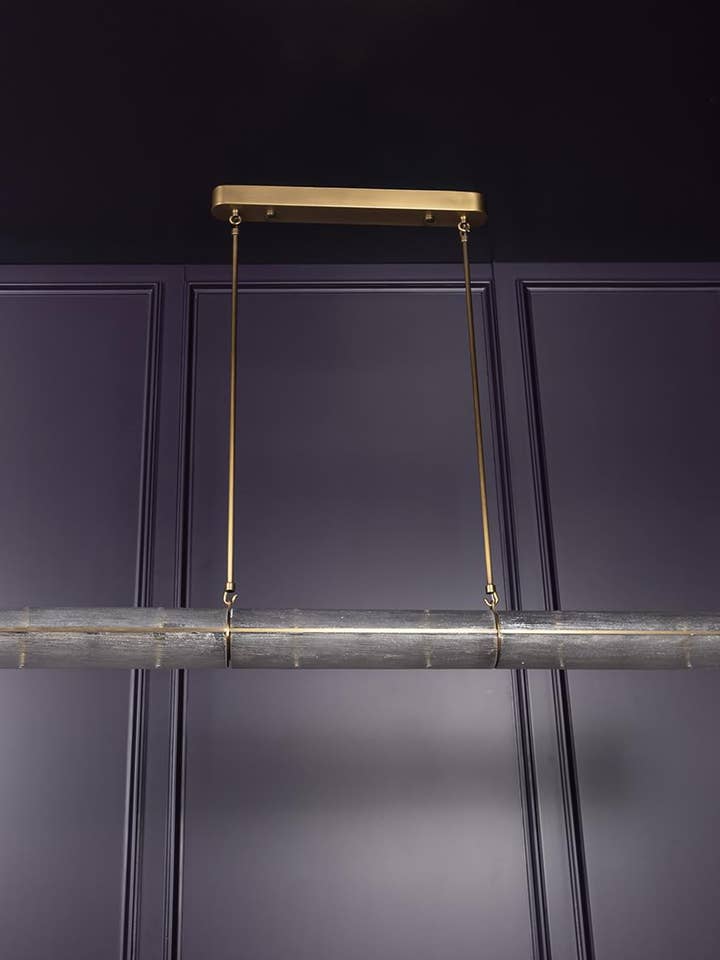 Zambia Hvid Frostet Glas Antik Vandret Pendellampe 120 Cm | Moderne Dekorativ Belysning Til Hjem & Hoteller for engroshandel hos HEKA LIGHTING & TRADING LTD