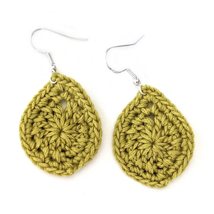 Handmade Crochet Tear Drop Earrings for wholesale by Royaboya Handmade