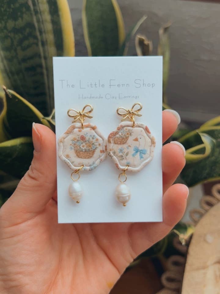 Scalloped Goose Dangle for wholesale by The Little Fern Shop