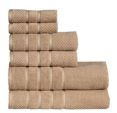 Feather & Stitch New York - Wholesale Towel Set - 100% Cotton 6-Piece 625 GSM Ultra soft Bath Towel Set1