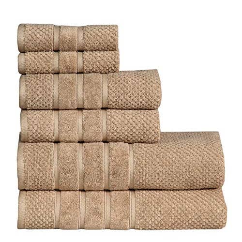 Feather & Stitch New York - Wholesale Towel Set - 100% Cotton 6-Piece 625 GSM Ultra soft Bath Towel Set1