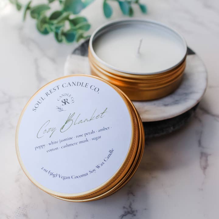 Soul Rest Candle Co. - Wholesale Travel Candles - Travel Tins 2oz Coconut Soy Wax13