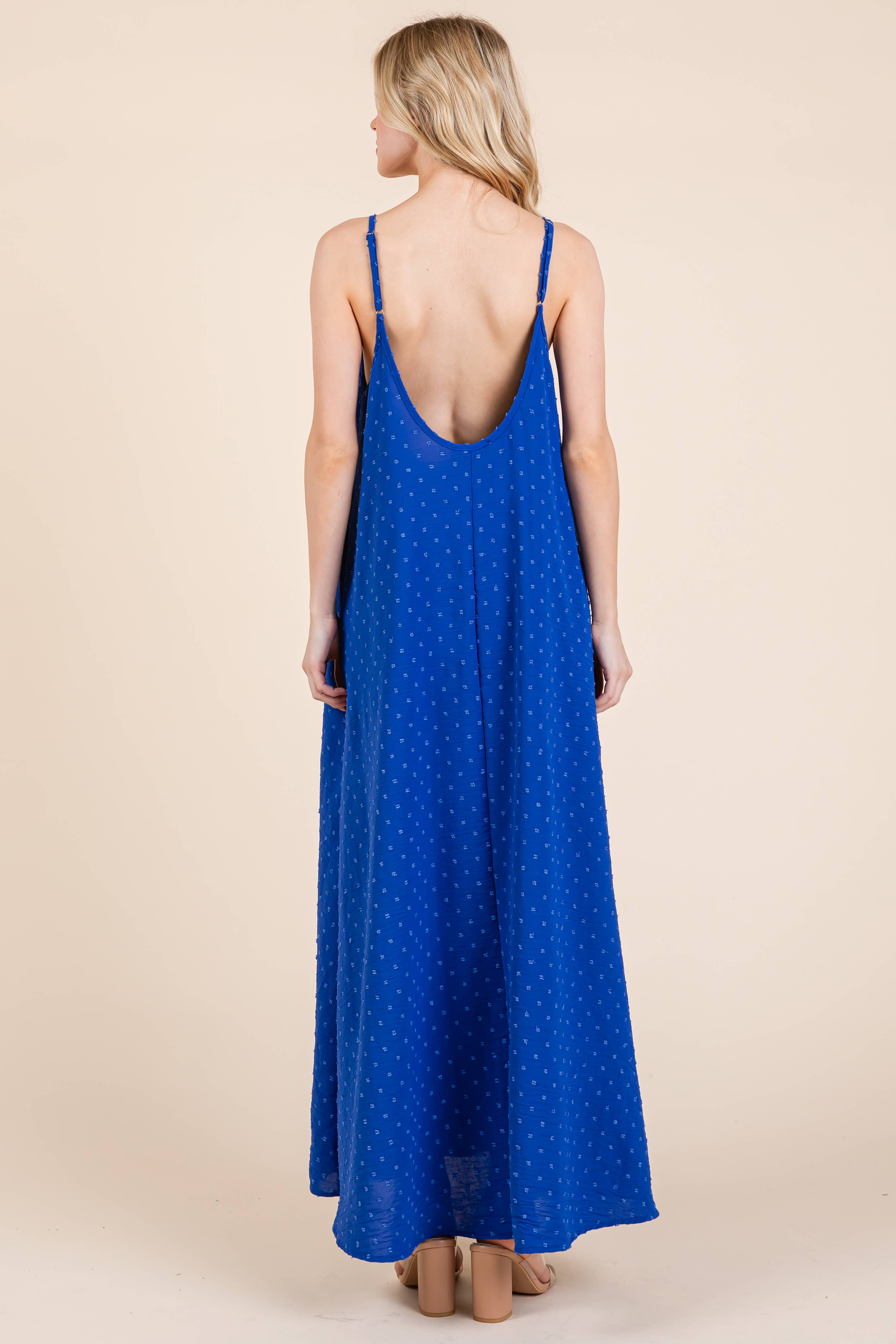 BOMBOM - Vente Robe – femme - ROBE MAXI À POIS SUISSE DA16304