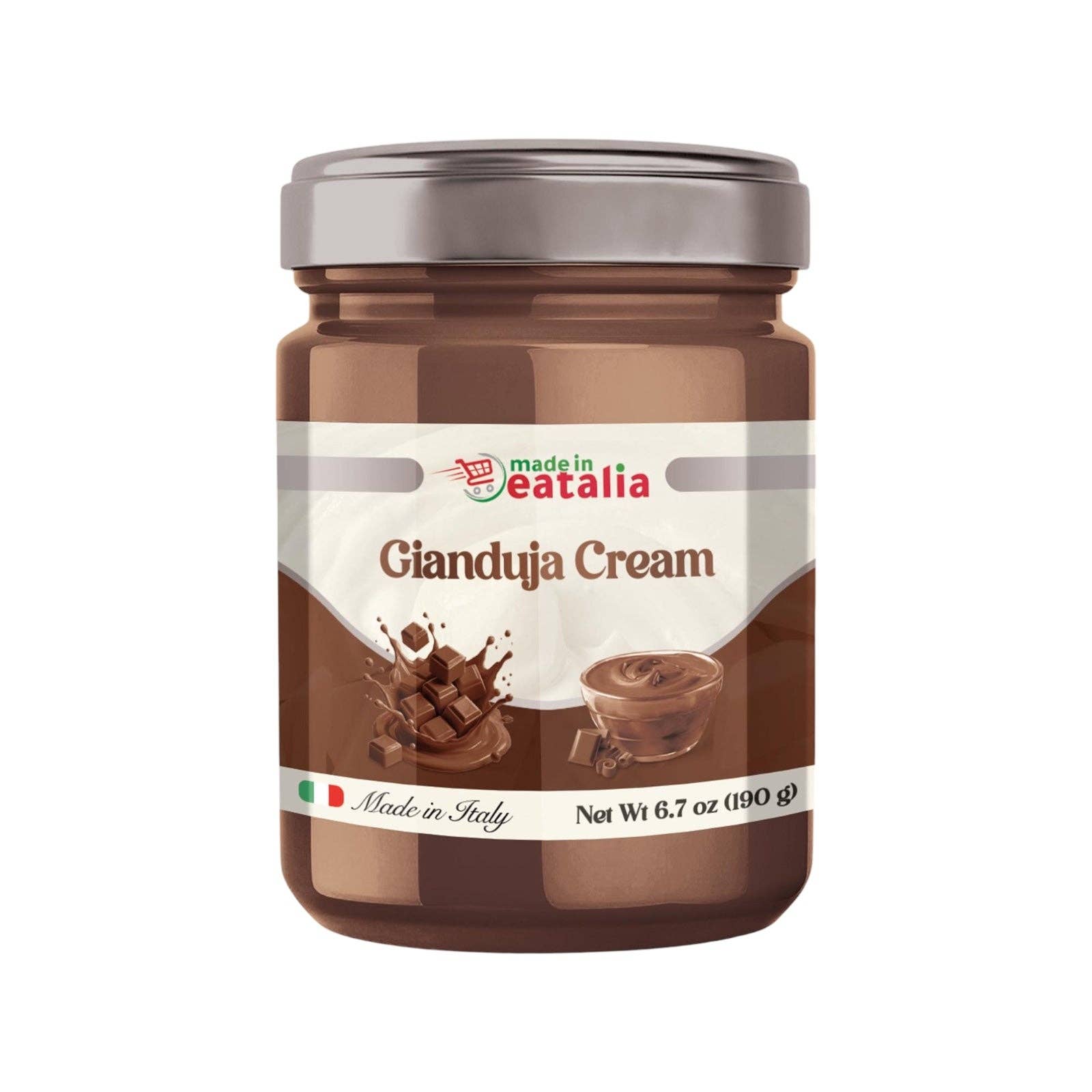 Made in eatalia - Wholesale Nut butter - Made in Eatalia Gianduja Cream – Italian Chocolate Hazelnut Spread (190g)0