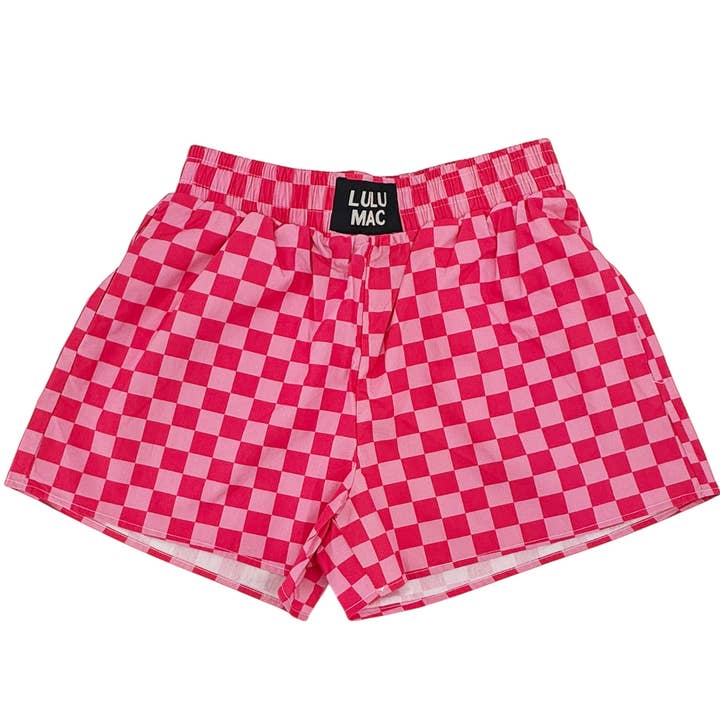BXCK-PINK PINK CHECKERED BOXER SHORT for wholesale on Faire
