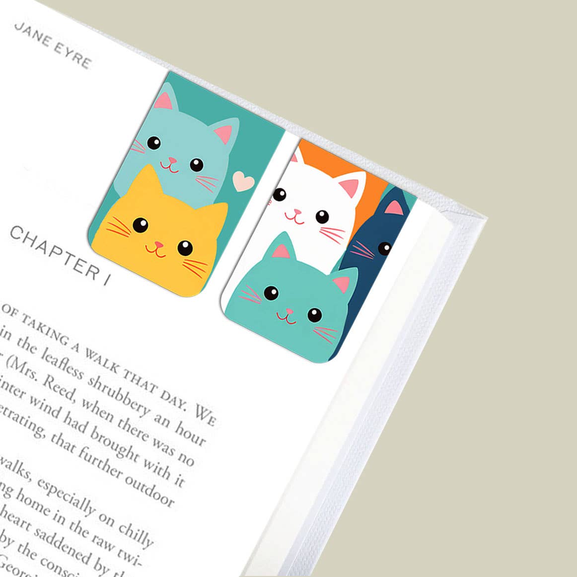 Coastal Creators of Connecticut - Wholesale Bookmark - 2-Pack Colorful Cats Magnetic Bookmarks (Packaged)3