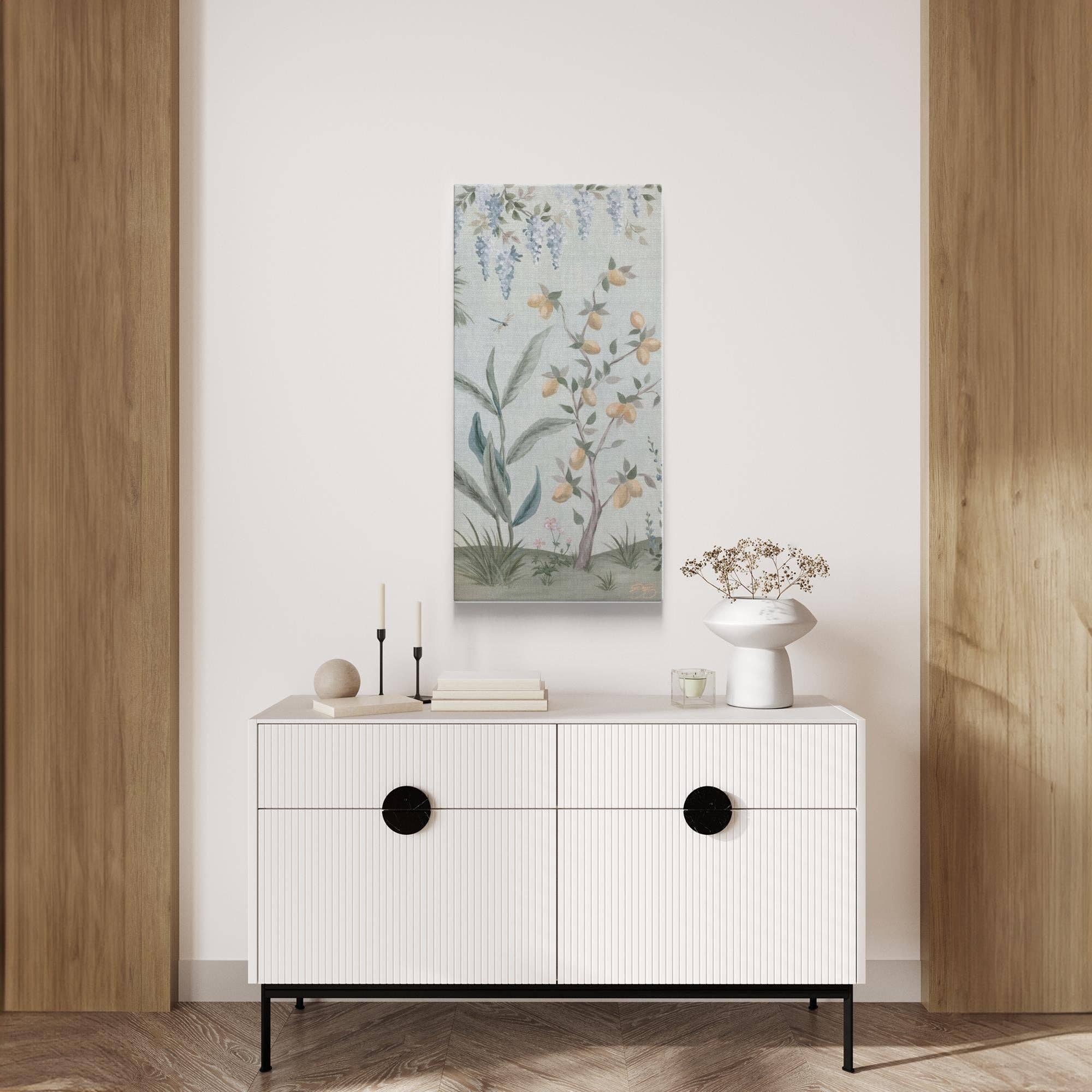 Elizabeth Alice Studio - Wholesale Art Print - Hazel, a green tropical chinoiserie canvas wrap print2