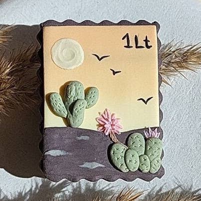 Cactus Desert Brooch for wholesale by NoomCottageClay