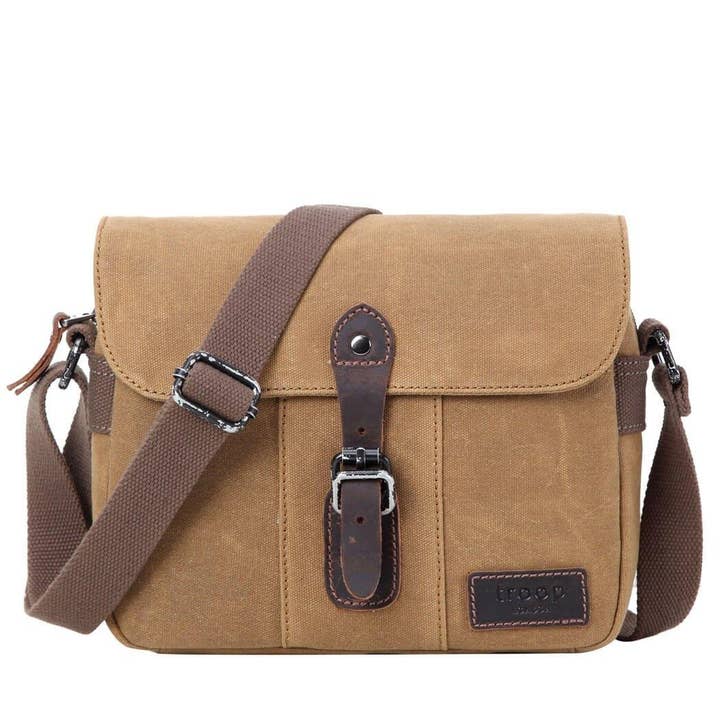 Troop London - Wholesale Crossbody Bag - Unisex - TRP0440 Troop London Heritage Canvas Leather Across body Bag