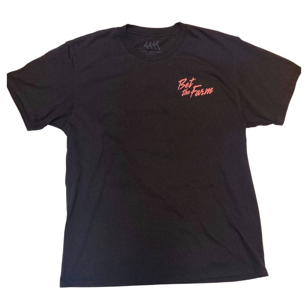 Acre and Rust Clothing Company – wholesale Screen printed t-shirt – Men′s – Bet The Farm T-Shirt3