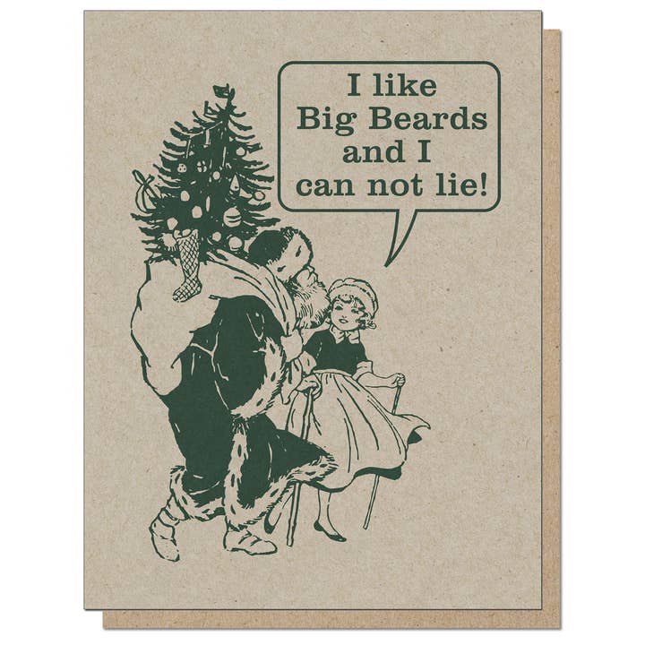 Big Beards Card for wholesale by Guttersnipe Press Greetings
