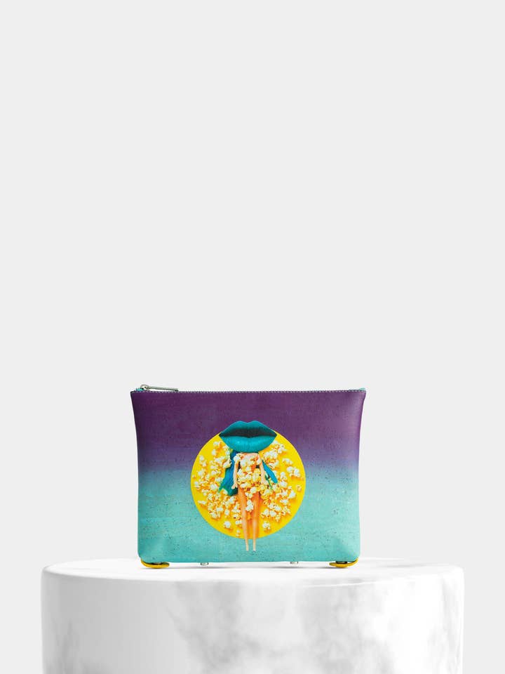 Kurken Crossbody Tas 2in1 Portemonnee Pop Corn voor wholesale door StudioCork