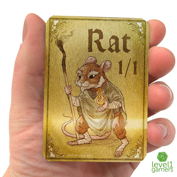 Rat - Metal Token Magic Card for wholesale by Level 1 Gamers