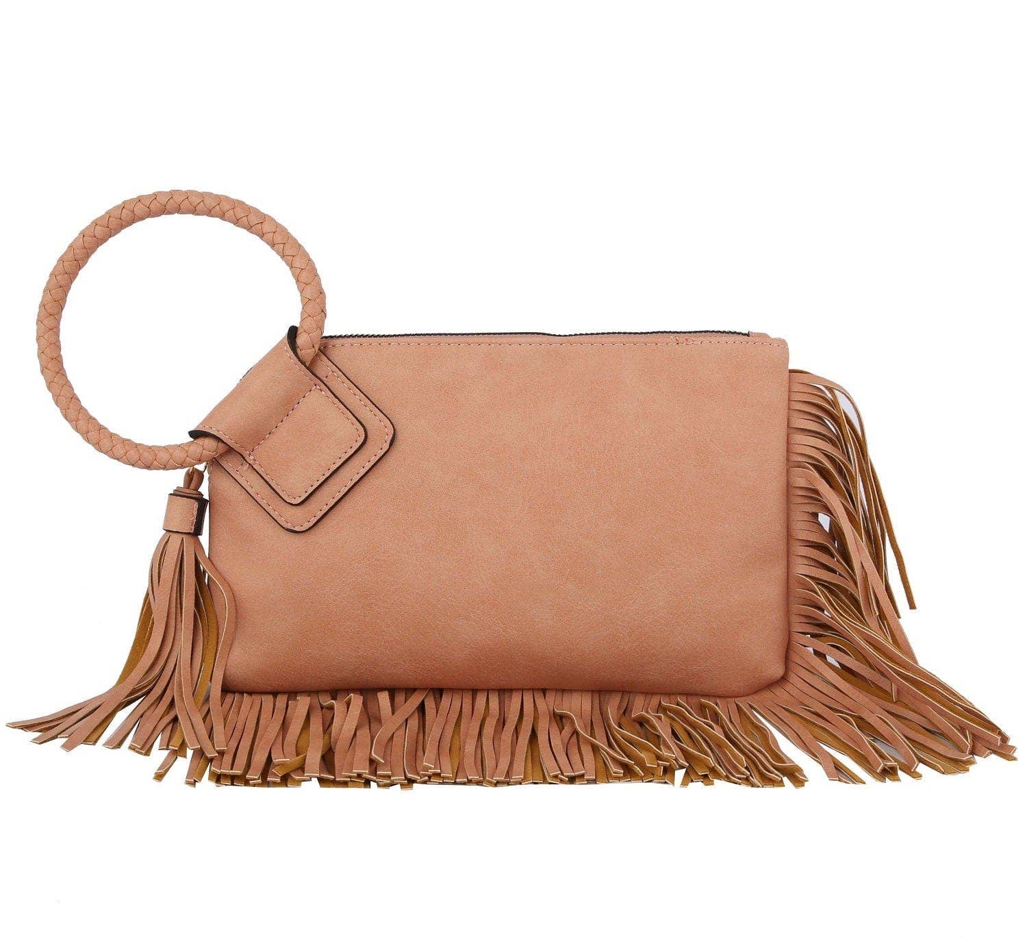 MiMi Wholesale - Wholesale Clutch Bag - Women's - JY0378 Fringe Soft Vegan Leather Wristlet/Clutch16
