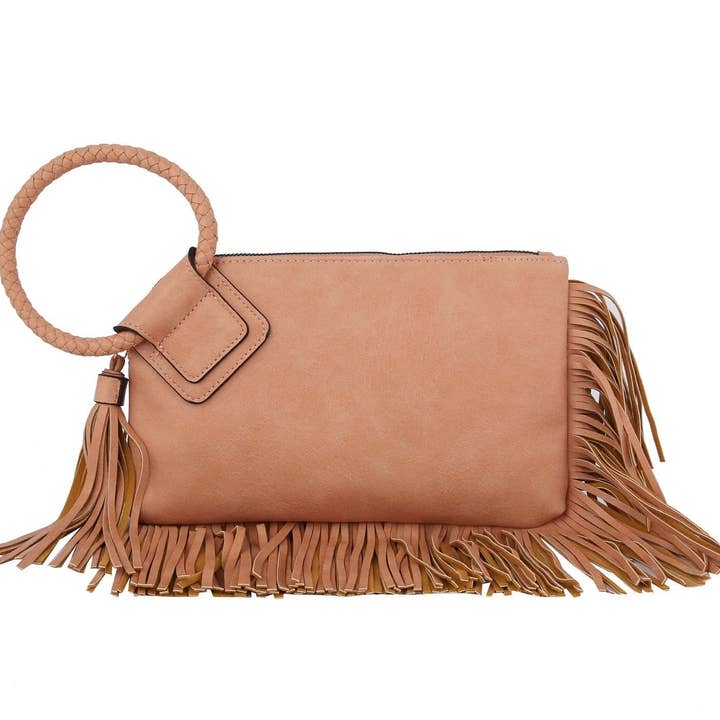 MiMi Wholesale - Wholesale Clutch Bag - Women's - JY0378 Fringe Soft Vegan Leather Wristlet/Clutch16