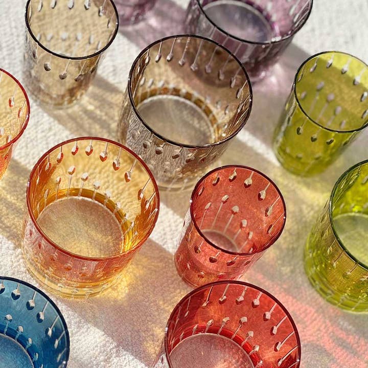 Scents and Feel - Wholesale Coffee/Tea Cup - Set of 6 Tea Glasses Carved Little Drops3