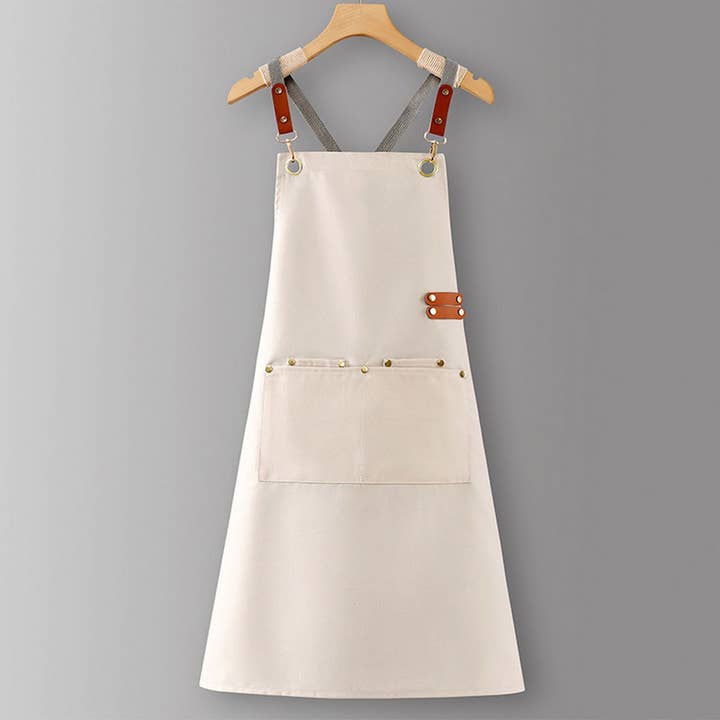 ACCITY - Wholesale Apron - Custom Cotton Canvas Kitchen Apron for Women_CWMM662315