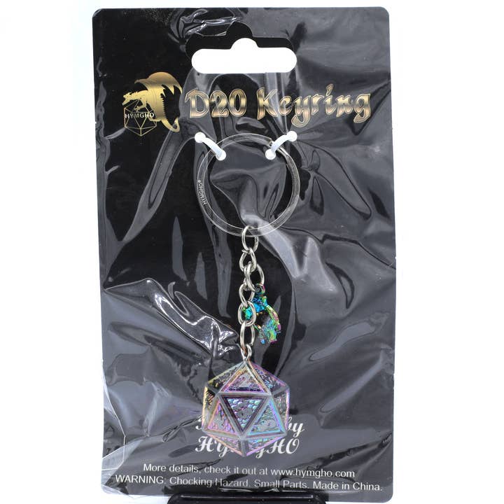 Hymgho Premium Dice - Wholesale Keychain - Unisex - D20 Dice Keychain Behemoth - Rainbow