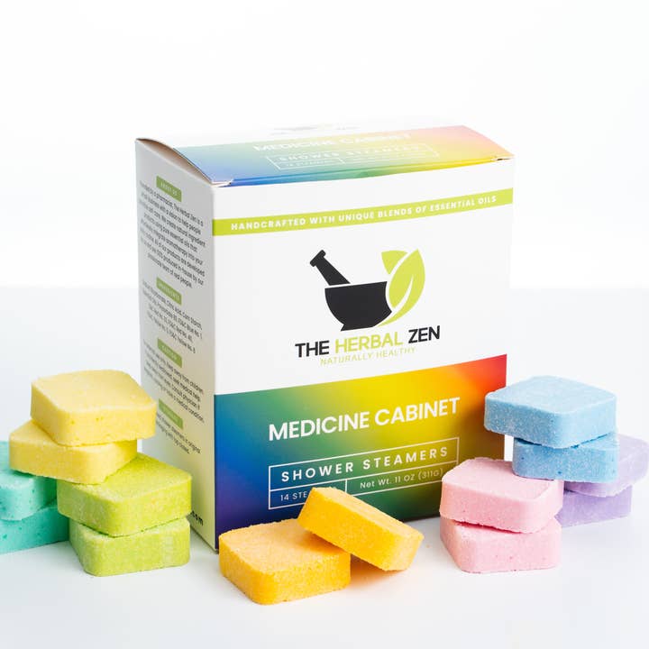 The Herbal Zen - Wholesale Shower Steamer/Bomb - Medicine Cabinet Shower Steamer Gift Box | Valentine’s Set7