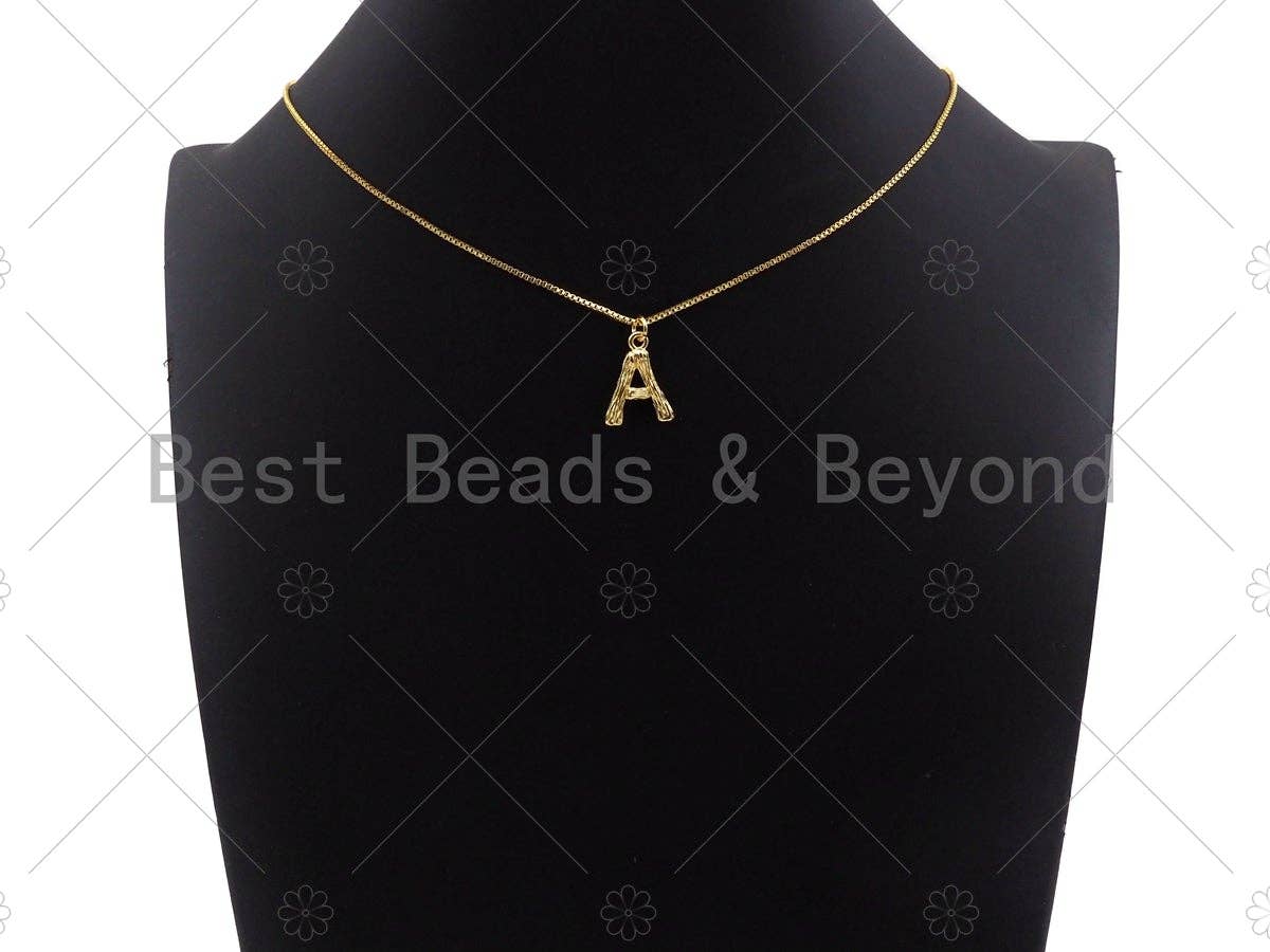 BestBeads&Beyond – wholesale Individual charm/pendant – Gold Bamboo Initial Charm, Alphabet Name Letter Charm,sku#L2773