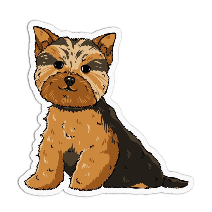 Dog Yorkshire Terrier Vinyl Waterproof Stickers for wholesale by Girls Printing House