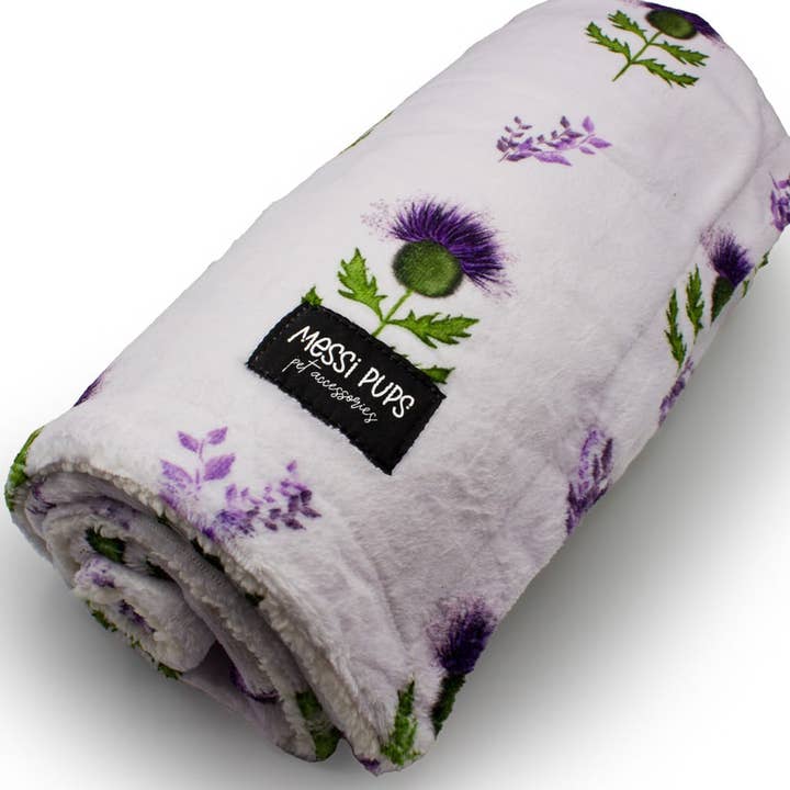 Thistle Do Nicely • Sherpa Blanket for wholesale by Messi Pups