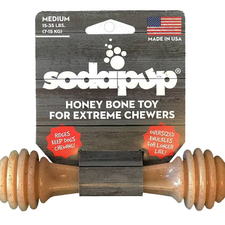 SodaPup Dog Toys - Wholesale Pet Chew Toy - Dog - Honey Bone Nylon Chew Bone for Dogs