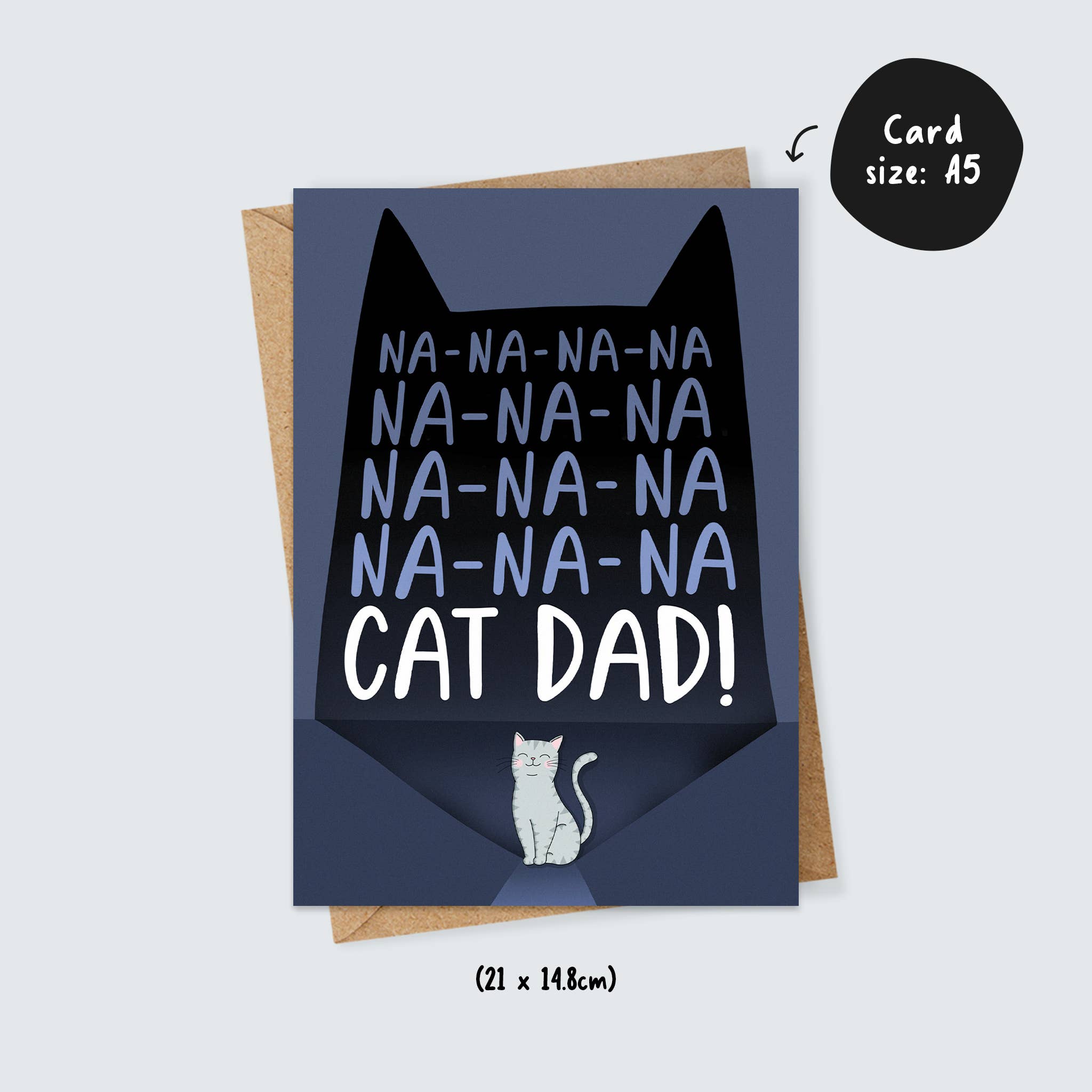 Inky in the Wild - Wholesale Father's Day Card - Batman Theme Cat Dad Card1