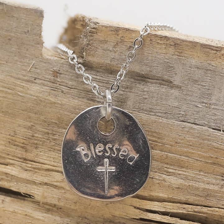 Colar de estanho da cruz abençoada por atacado de LL Always