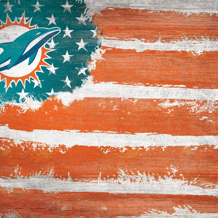 Miami Dolphins Vlag 17x26 voor wholesale door Fan Creations