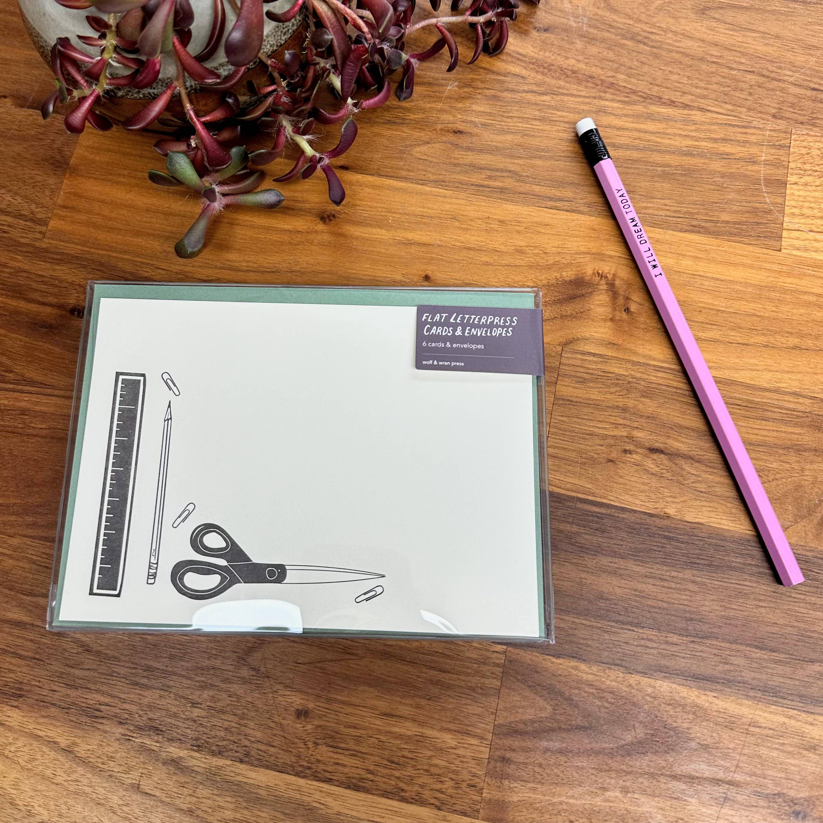 Wolf & Wren Press – Conjunto de notas por atacado – Material de escritório Papelaria Plana0