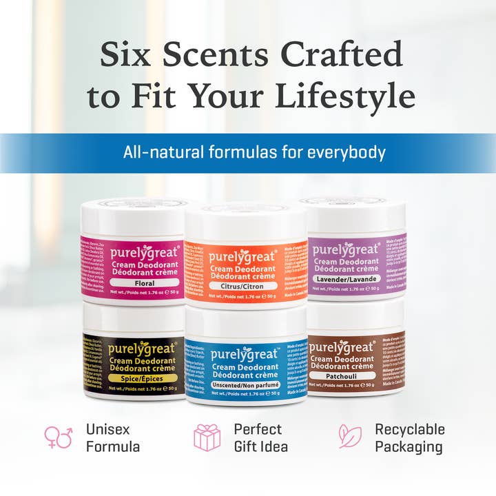 Purelygreat Natural Deodorants - Wholesale Deodorant - Unisex - Purelygreat Cream Deodorant - Unscented9