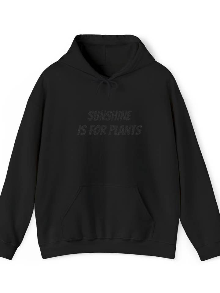 Sunshine Is For Plants Embroidered Hoodie | Plant Humor for wholesale by Cosmic Soup