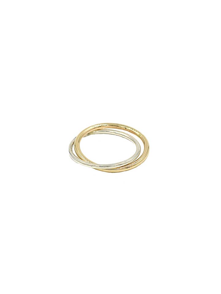 Mixed Metal Interlock Rings for wholesale by Paradigm Design