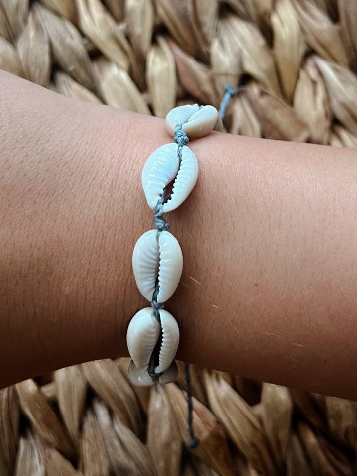 Slate Lido Bracelet | Cowrie Surfer Beach Bracelet for wholesale by HALT