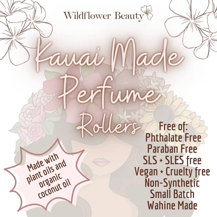 Wildflower Beauty Kauai - Wholesale Roll-on fragrance - Wildflower Perfume Roller- 5 Scents5