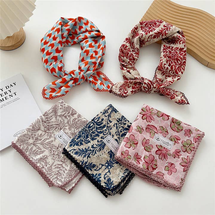 ACCITY - Wholesale Scarf - Women's - Cotton Linen Square Scarf for Women’s Neck Wrap_CWMS0672