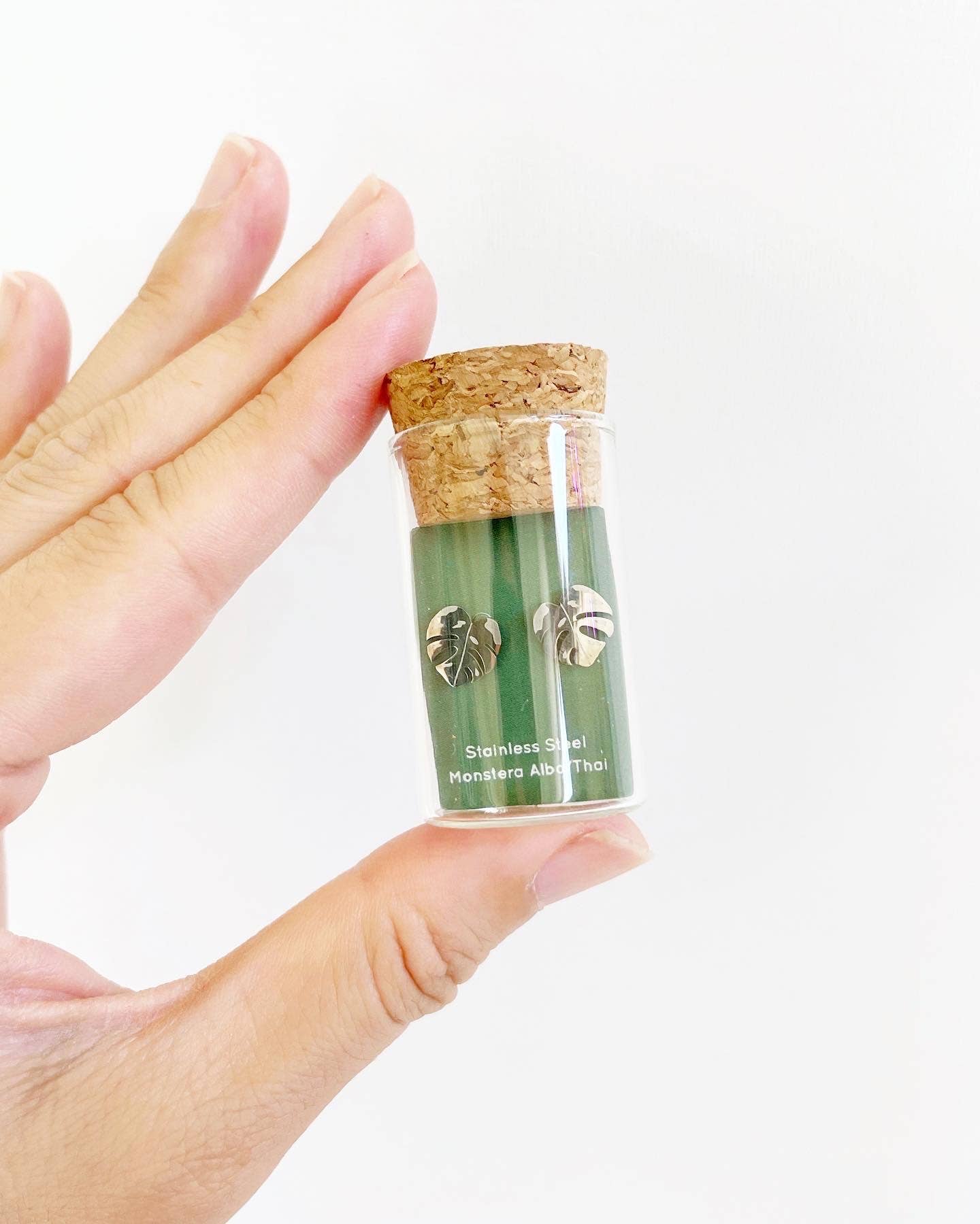 Dainty Little Tiny Things - Wholesale Stud/Post Earrings - Monstera Albo & Thai Constellation Plant Studs3