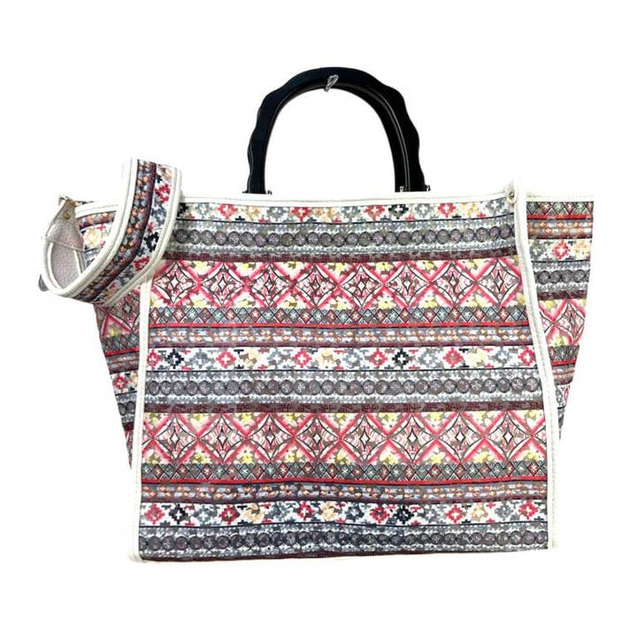 Large Synthetic Tote Bag for Women with Inner Toiletry for wholesale by Chenson & Gorett