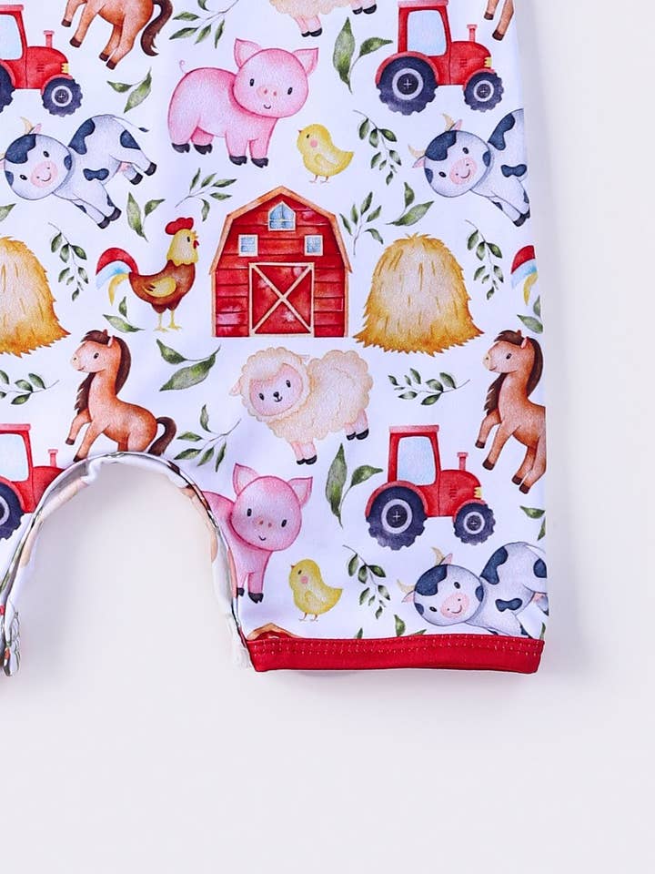 Clover Cottage - Wholesale Jumpsuit - Baby - Hay Farm Boy Romper