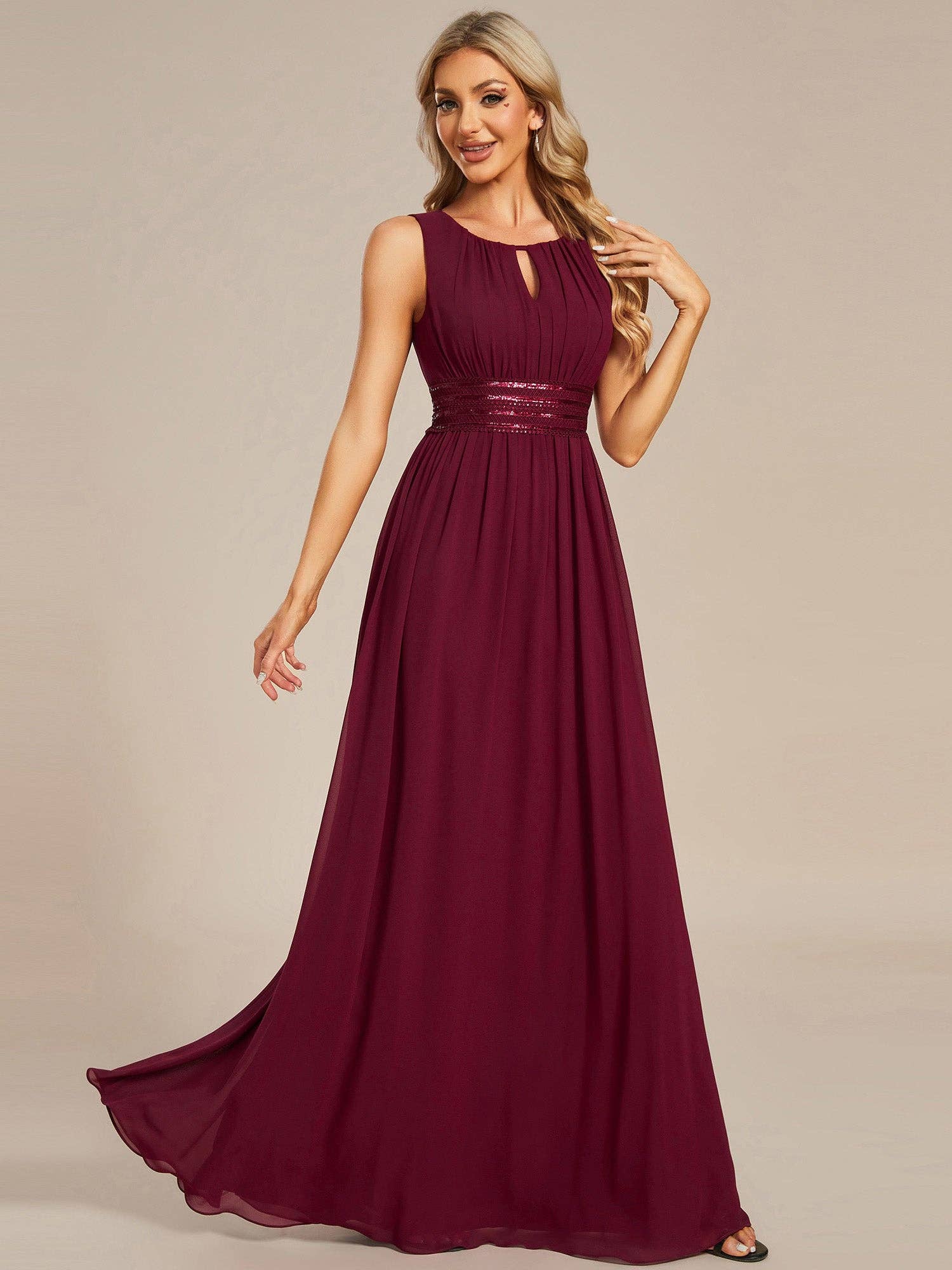 Ever-Pretty – wholesale Gown – Women's – Elegant Pleated Sequin Bridesmaids Dress7
