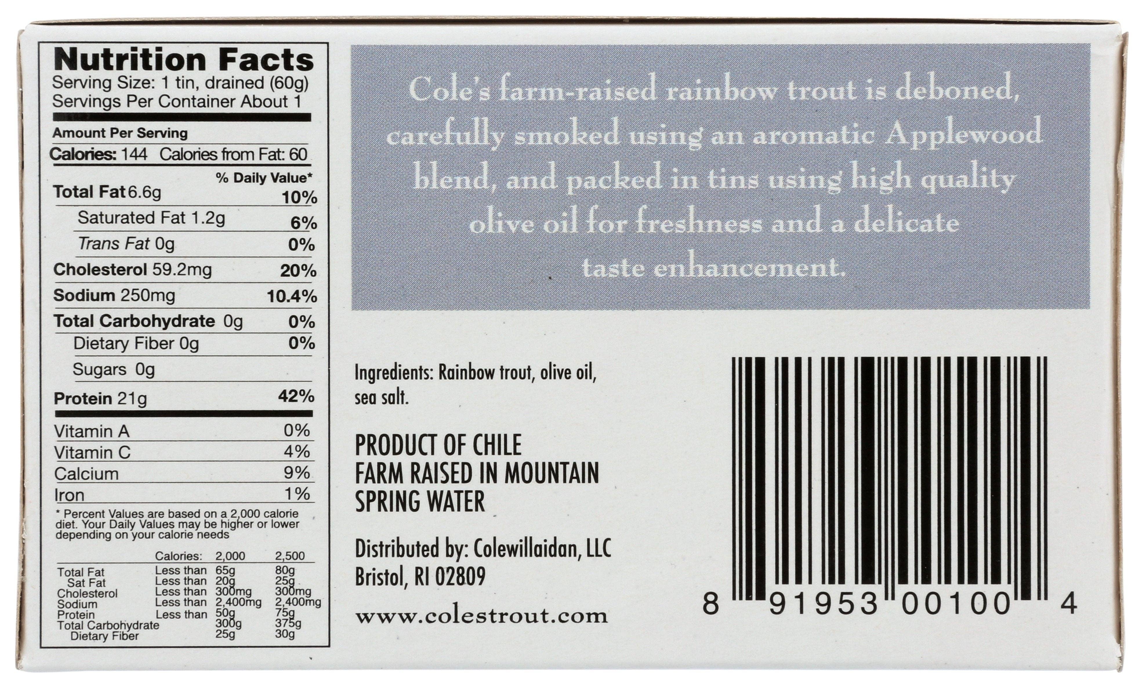 Everyday Supply Co - Wholesale Tinned Fish - Coles Trout Smoked - Case Of 100