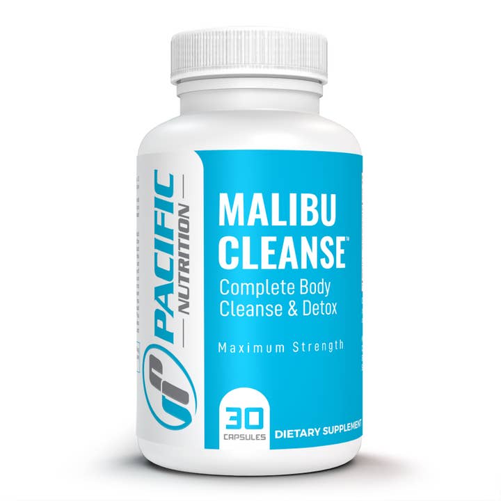 Nutrafirst, Inc - Vendita all'ingrosso Vitamine/integratori orali - Malibu Cleanse Detergente completo per corpo e intestino con foglie di senna, corteccia di Cascara Sagrada e aloe vera - Disintossicante naturale per la salute di uomini e donne di Pacific Nutrition, 30 capsule