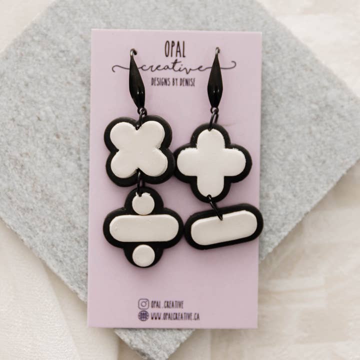 Math Teacher Polymer Clay Earrings for wholesale by Opal Creative