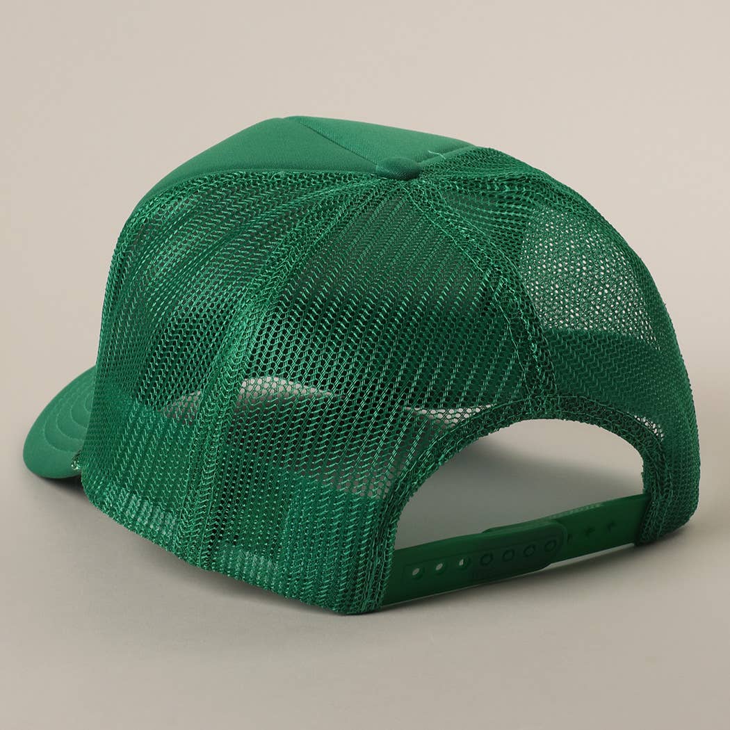 Fashion City - Wholesale Trucker Hat - Unisex - Salty But Sweet Text Logo Printed Mesh Back Trucker Hat7